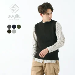 SOGLIA Knits^/ LANDNOAH British Wool Crew Neck Knitted Vest