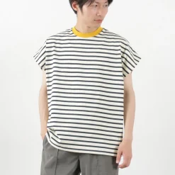 SOGLIA T-Shirts^/ Open End French Sleeve T-Shirt Striped
