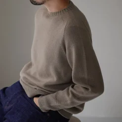 SOGLIA Knits^/ Weaners Seamless Merino Wool Crew Neck Sweater