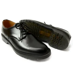 SOLOVAIR Leather Shoes & Boots^/ Plain toe 4 eyelet shoes black