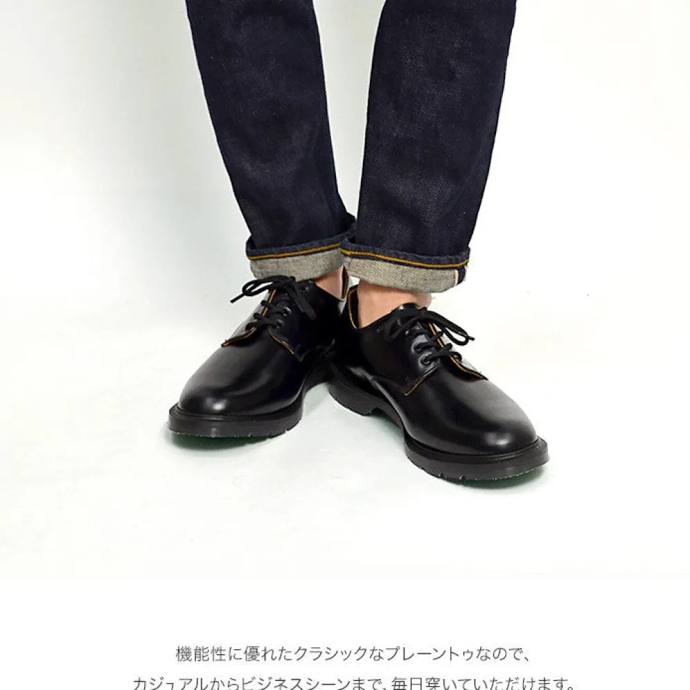 SOLOVAIR Leather Shoes & Boots^/ Plain toe 4 eyelet shoes black