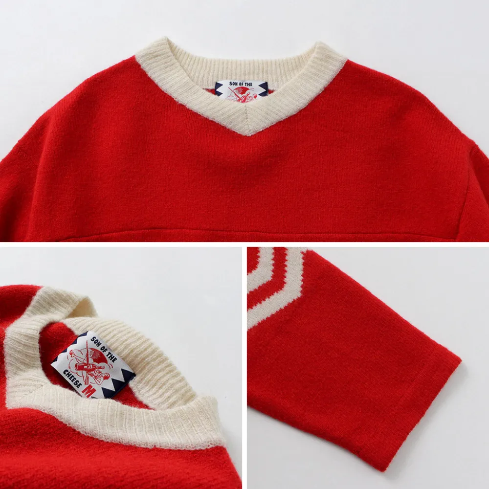 SON OF THE CHEESE Knits^/ Hennessy Football Sweater