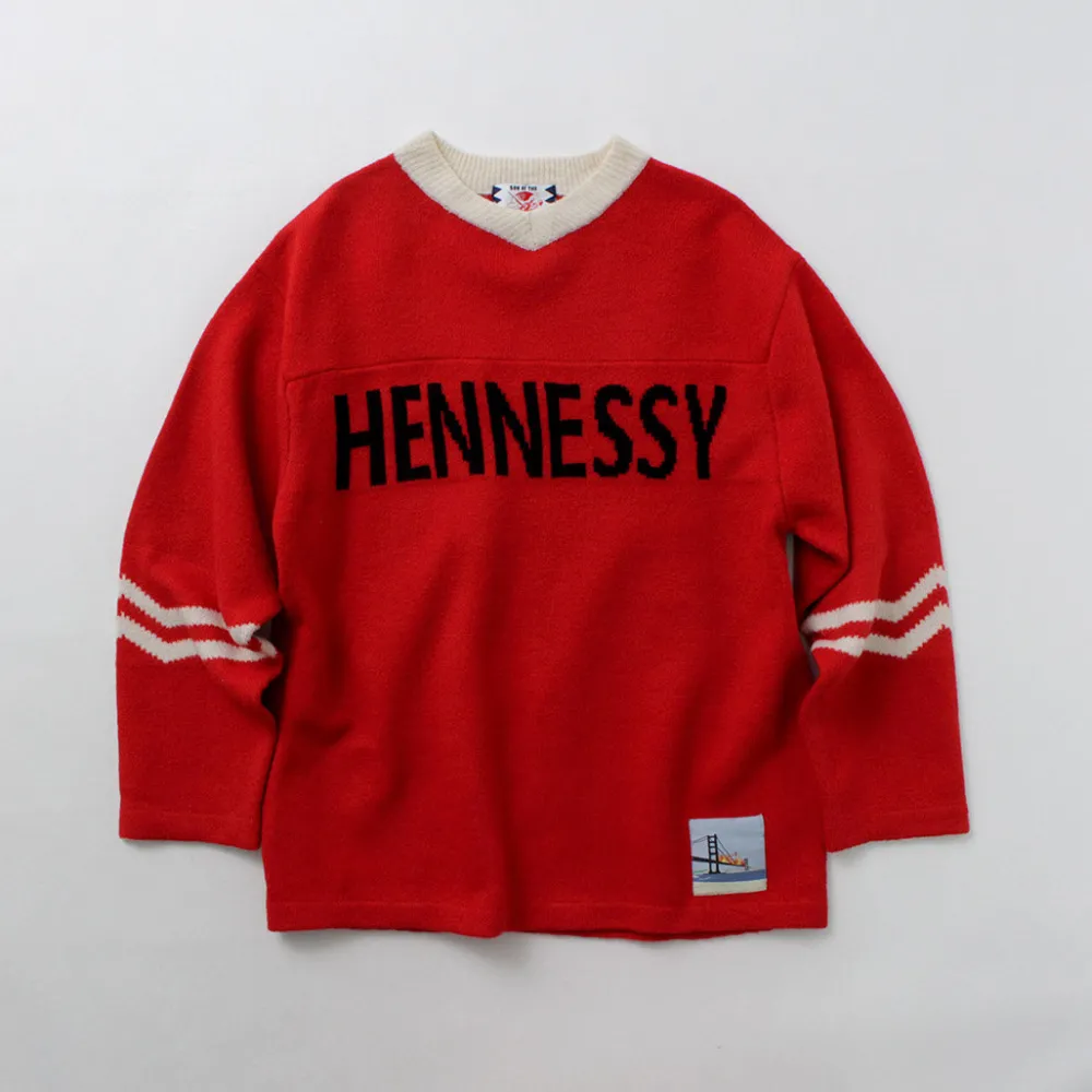 SON OF THE CHEESE Knits^/ Hennessy Football Sweater