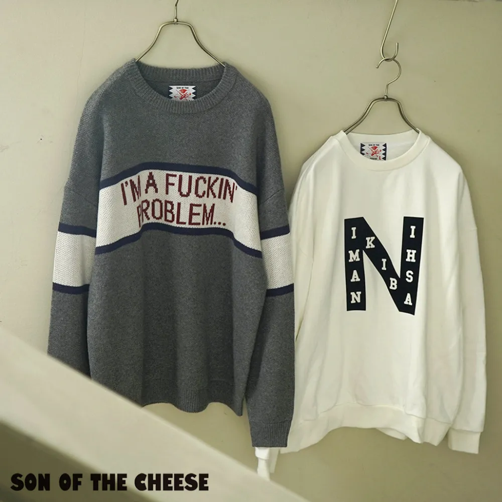 SON OF THE CHEESE Sweatshirts^/ NAMIKIBASHI Crew Neck Sweatshirt
