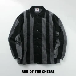 SON OF THE CHEESE Jackets^/ Striped Corduroy Jacket black