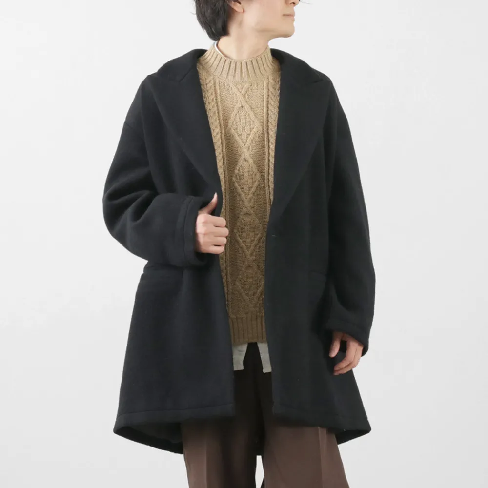 SON OF THE CHEESE Coats^/ Wool Overcoat black