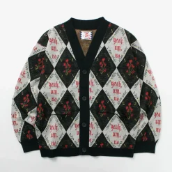 SON OF THE CHEESE Cardigans^/ Yeah um no knit cardigan black