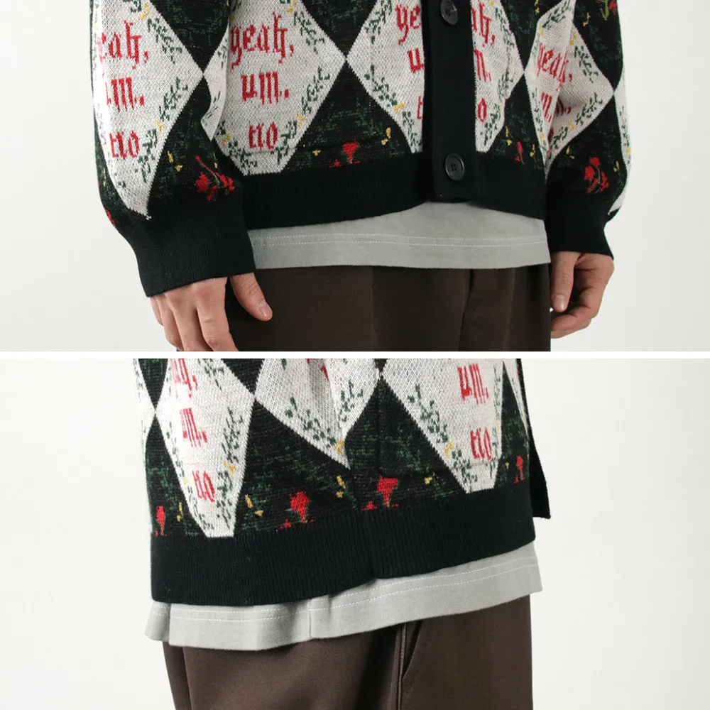 SON OF THE CHEESE Cardigans^/ Yeah um no knit cardigan black
