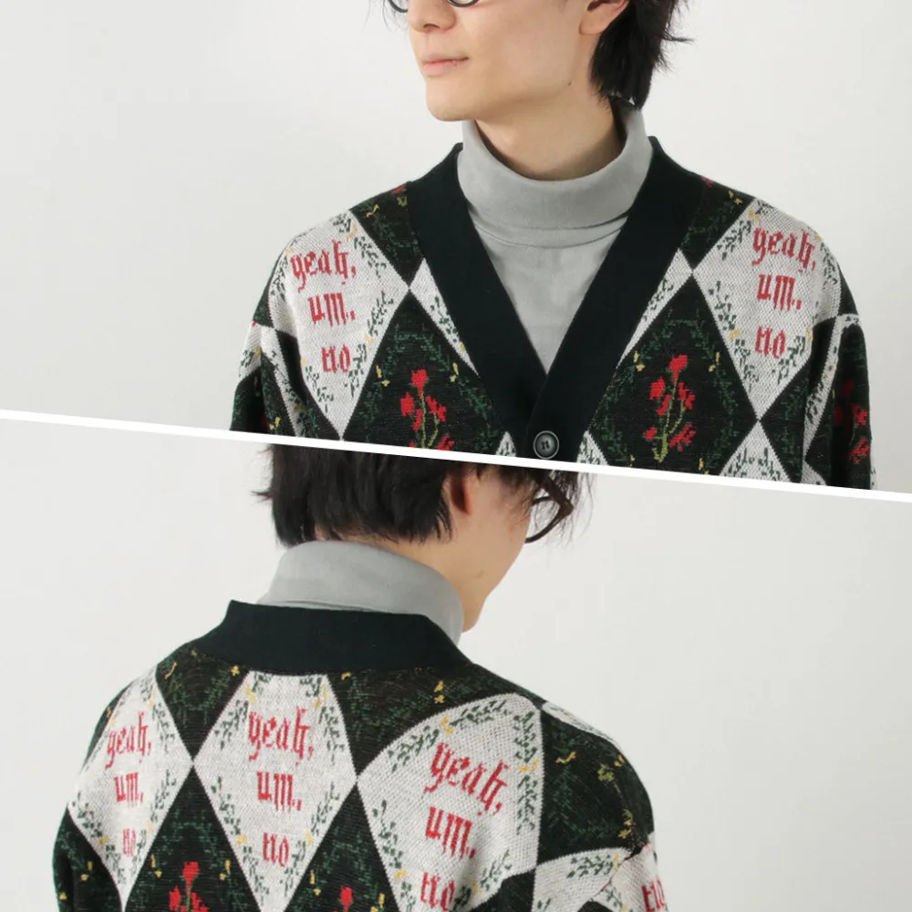 SON OF THE CHEESE Cardigans^/ Yeah um no knit cardigan black