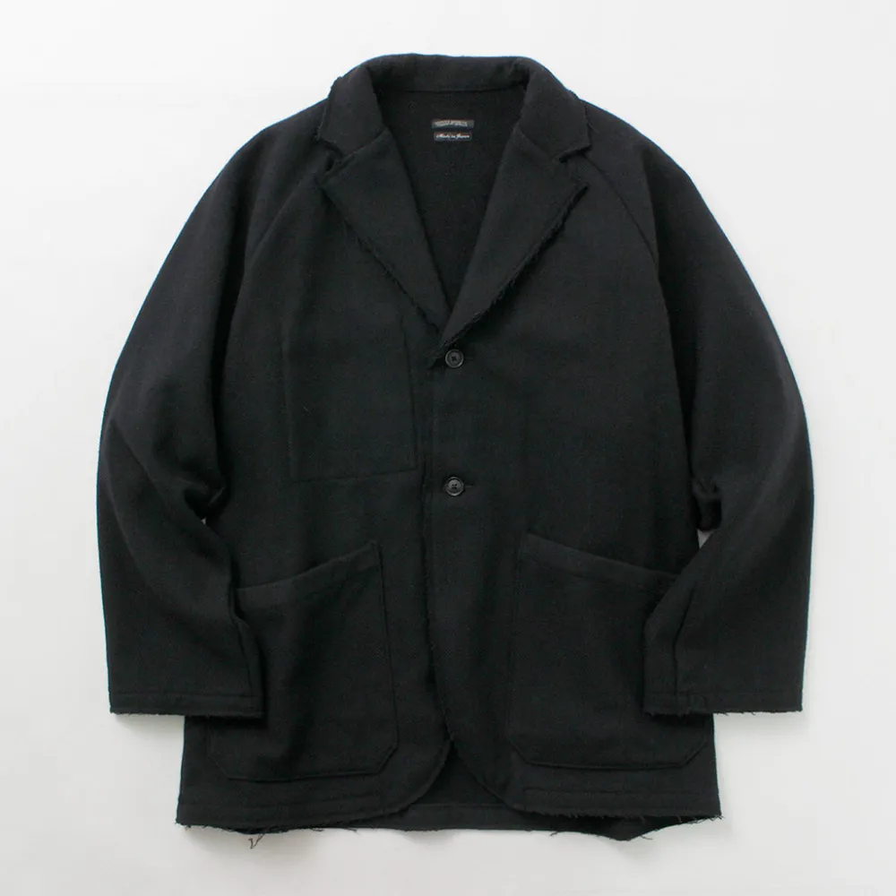 SUNNY SPORTS Jackets^/ Cut-off Notch Collar 2 Button Jacket black