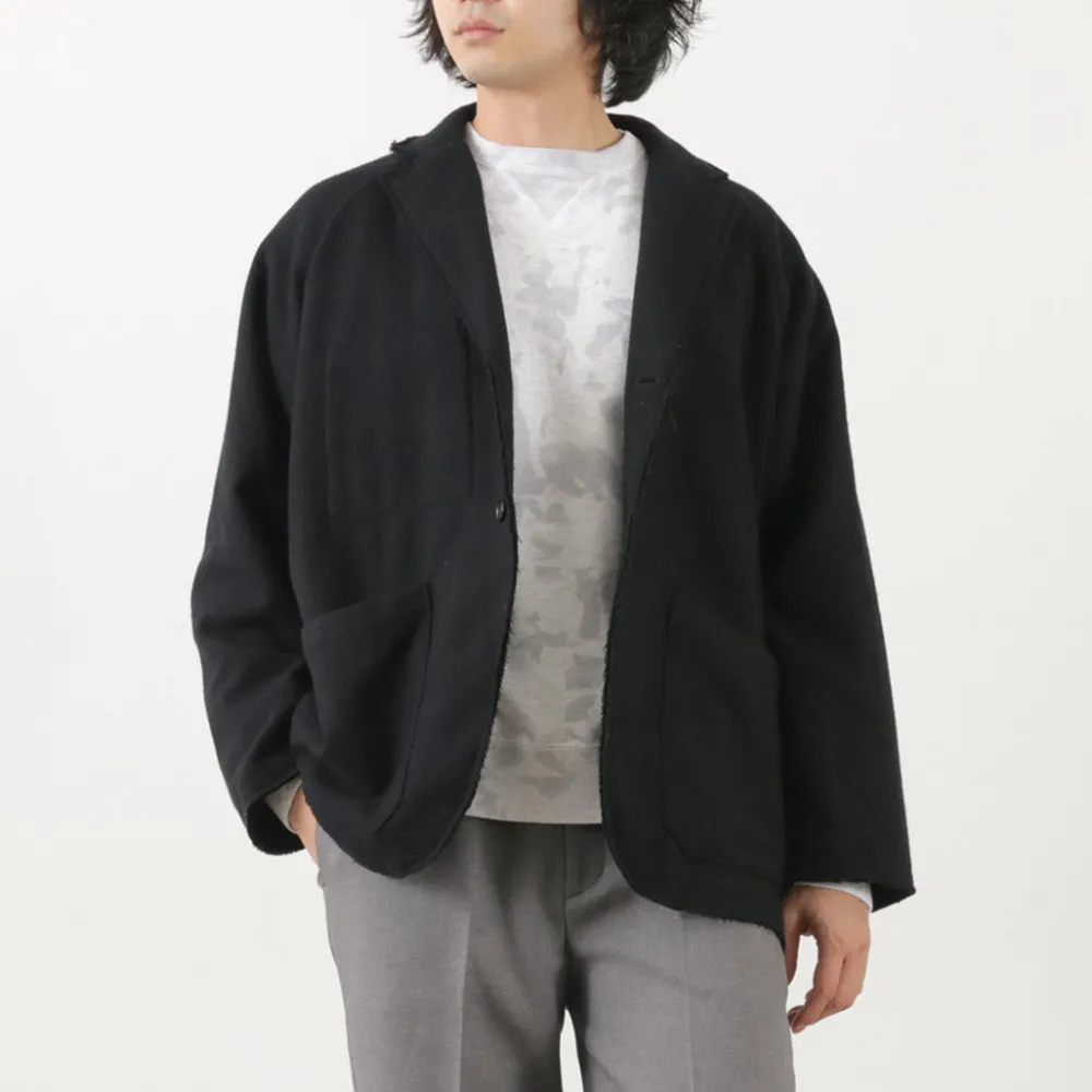 SUNNY SPORTS Jackets^/ Cut-off Notch Collar 2 Button Jacket black