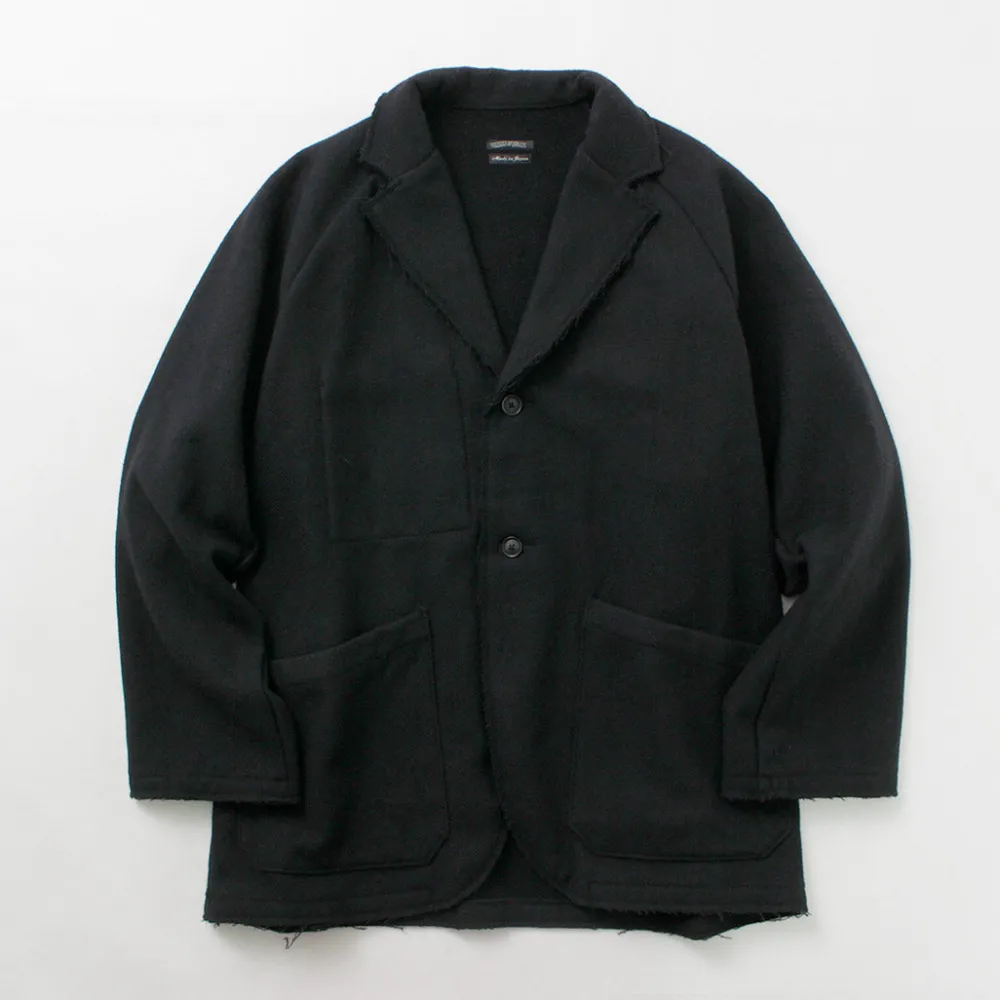 SUNNY SPORTS Jackets^/ Cut-off Notch Collar 2 Button Jacket black