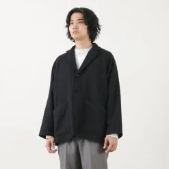 SUNNY SPORTS Jackets^/ Cut-off Notch Collar 2 Button Jacket black