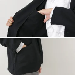 SUNNY SPORTS Jackets^/ Cut-off Notch Collar 2 Button Jacket black