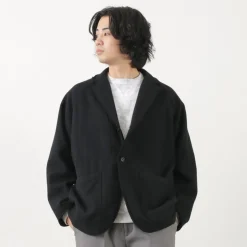 SUNNY SPORTS Jackets^/ Cut-off Notch Collar 2 Button Jacket black