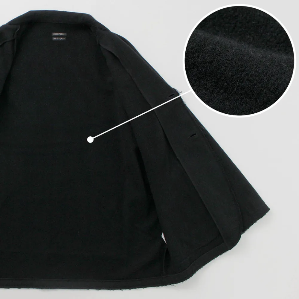 SUNNY SPORTS Jackets^/ Cut-off Notch Collar 2 Button Jacket black