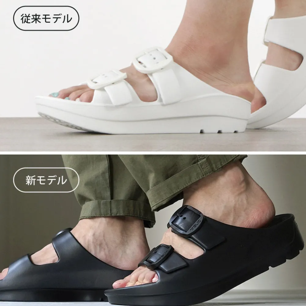 TELIC Sandals^/ Double Buckle 2 Recovery W Buckle Sandal