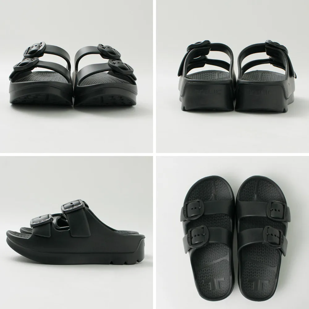 TELIC Sandals^/ Double Buckle 2 Recovery W Buckle Sandal