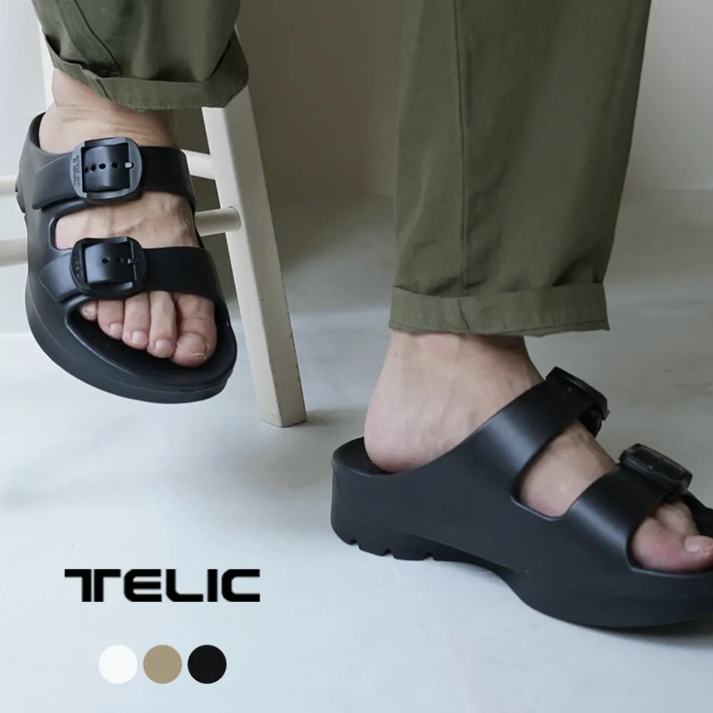 TELIC Sandals^/ Double Buckle 2 Recovery W Buckle Sandal
