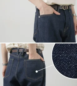 THE BLUEST OVERALLS Trousers^/ Big Silhouette Denim Pants indigo