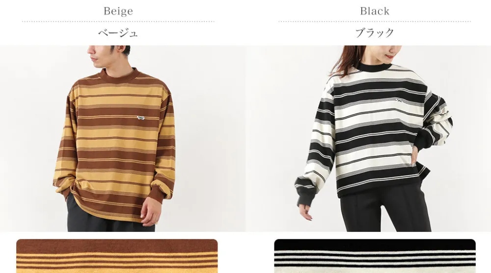 THE FOX T-Shirts^/ Fox Striped Crew Neck Long Sleeve T-Shirt