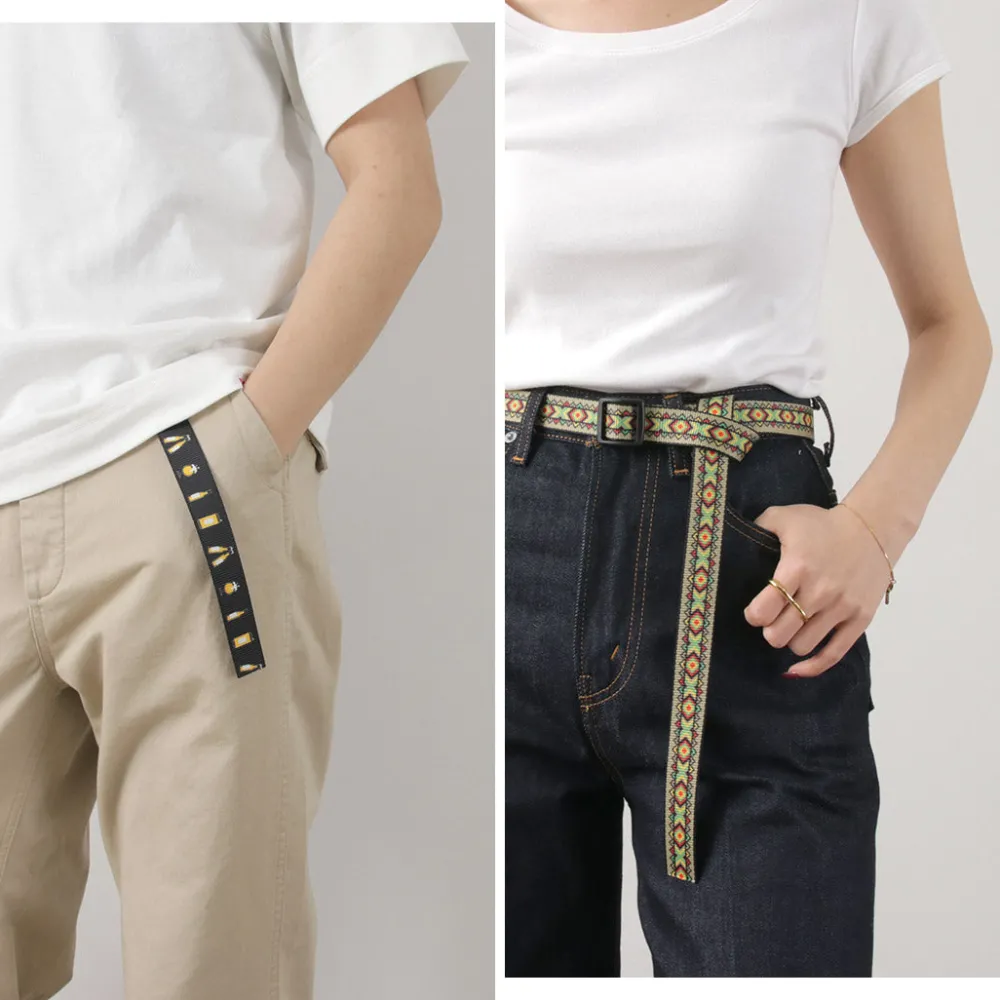 THOMAS BATES Belts^/ Printed Slider Belt