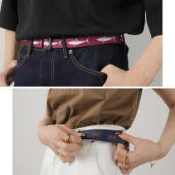 THOMAS BATES Belts^/ Printed Slider Belt