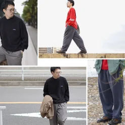 THOUSAND MILE Trousers|Sweatshirts^/ Knit Fleece Mock & Long Pants Setup