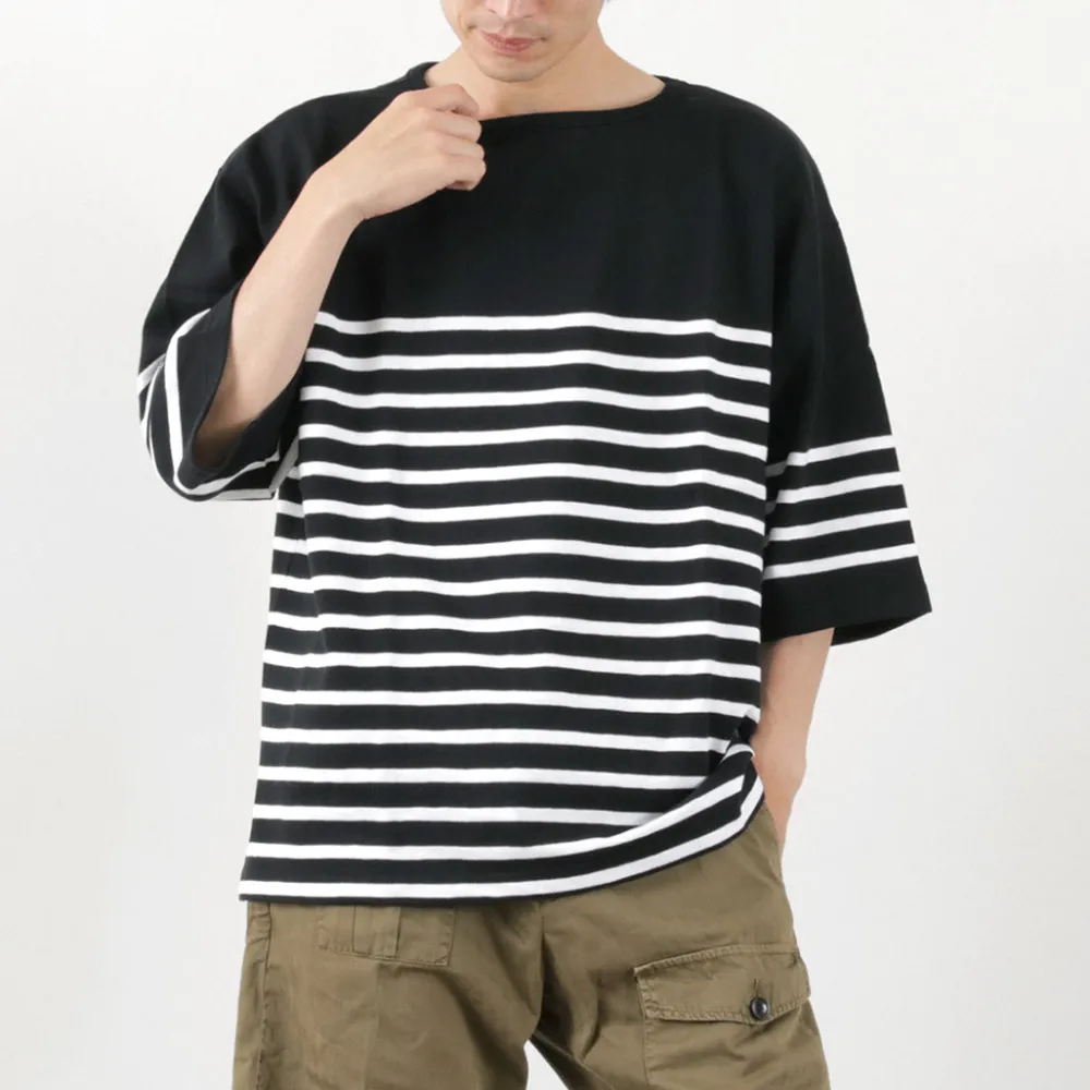 TIEASY T-Shirts^/ HDCS Big Katanuki Boat Neck T-Shirt