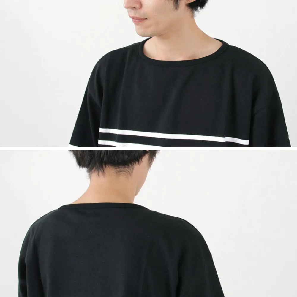 TIEASY T-Shirts^/ HDCS Big Katanuki Boat Neck T-Shirt