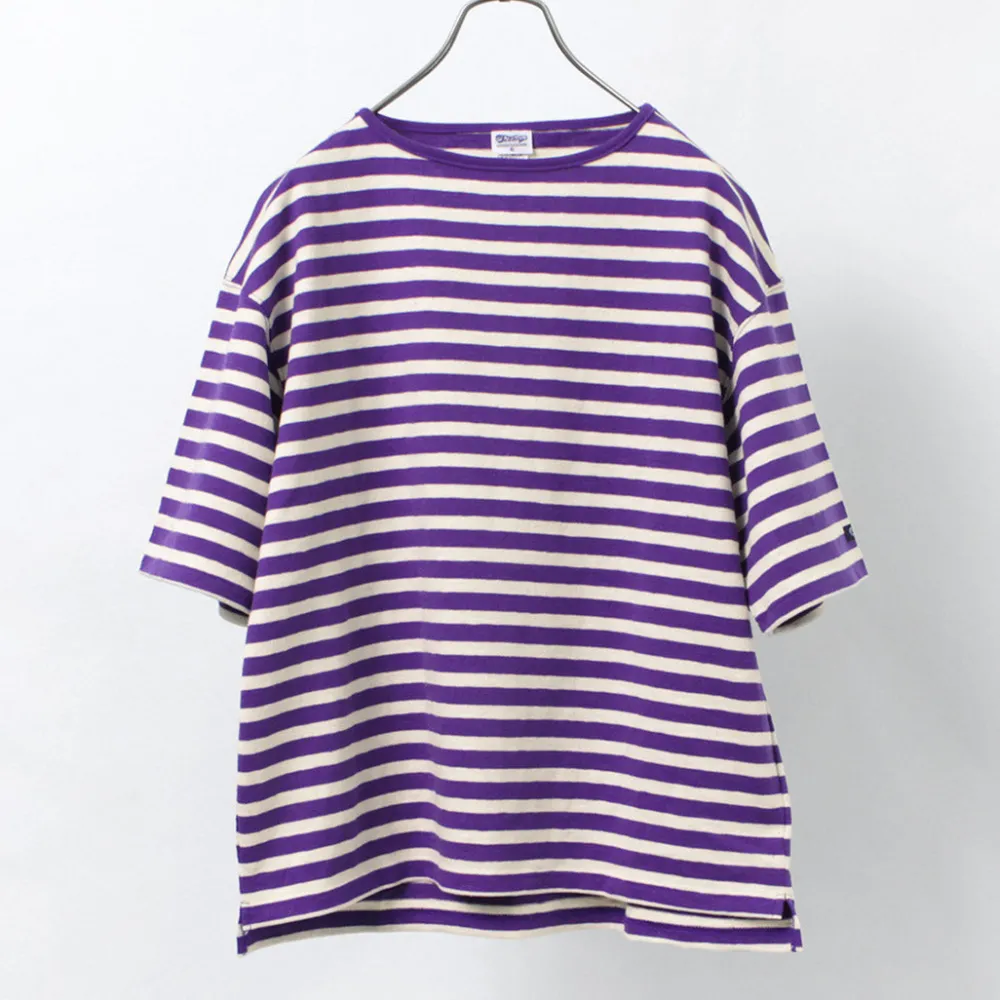TIEASY T-Shirts^/ HDCS Big stripe boat-neck T-shirt