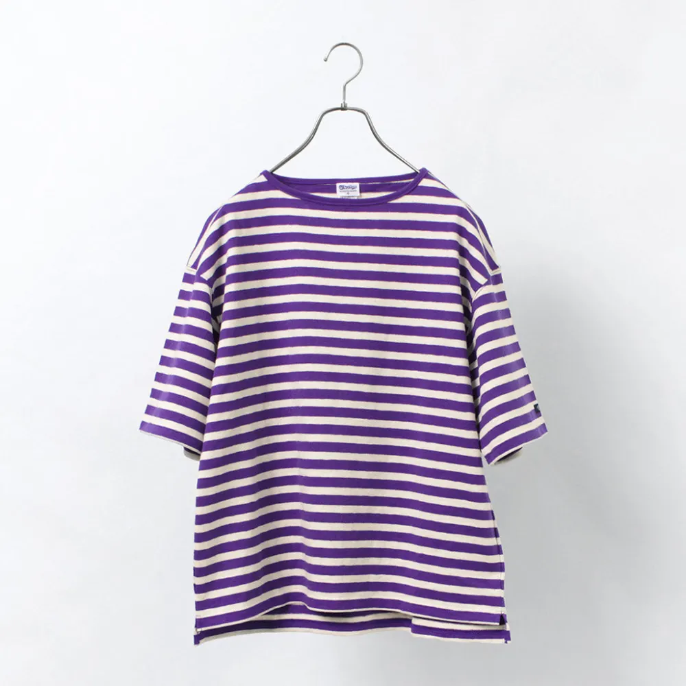 TIEASY T-Shirts^/ HDCS Big stripe boat-neck T-shirt