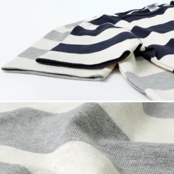TIEASY T-Shirts^/ HDCS Boat neck S/S wide stripe basque shirt