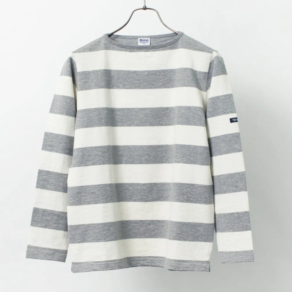 TIEASY T-Shirts^/ HDCS Boat neck wide stripe basque shirt
