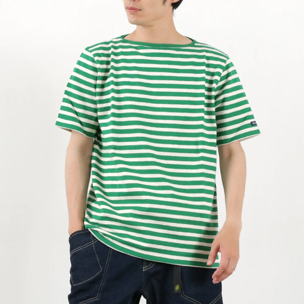 TIEASY T-Shirts^/ HDCS Boatneck Short Sleeve Striped Basque Shirt