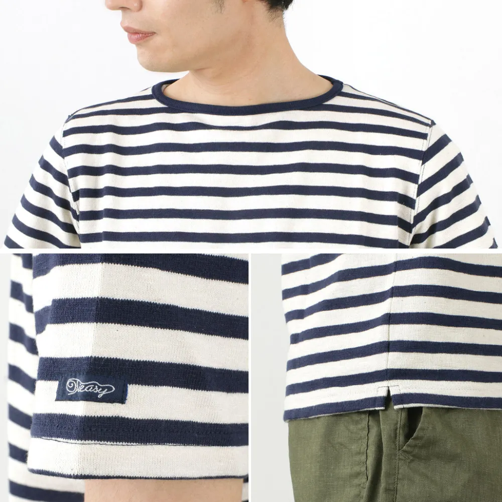 TIEASY T-Shirts^/ HDCS Boatneck Short Sleeve Striped Basque Shirt
