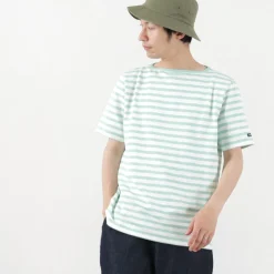 TIEASY T-Shirts^/ HDCS Boatneck Short Sleeve Striped Basque Shirt