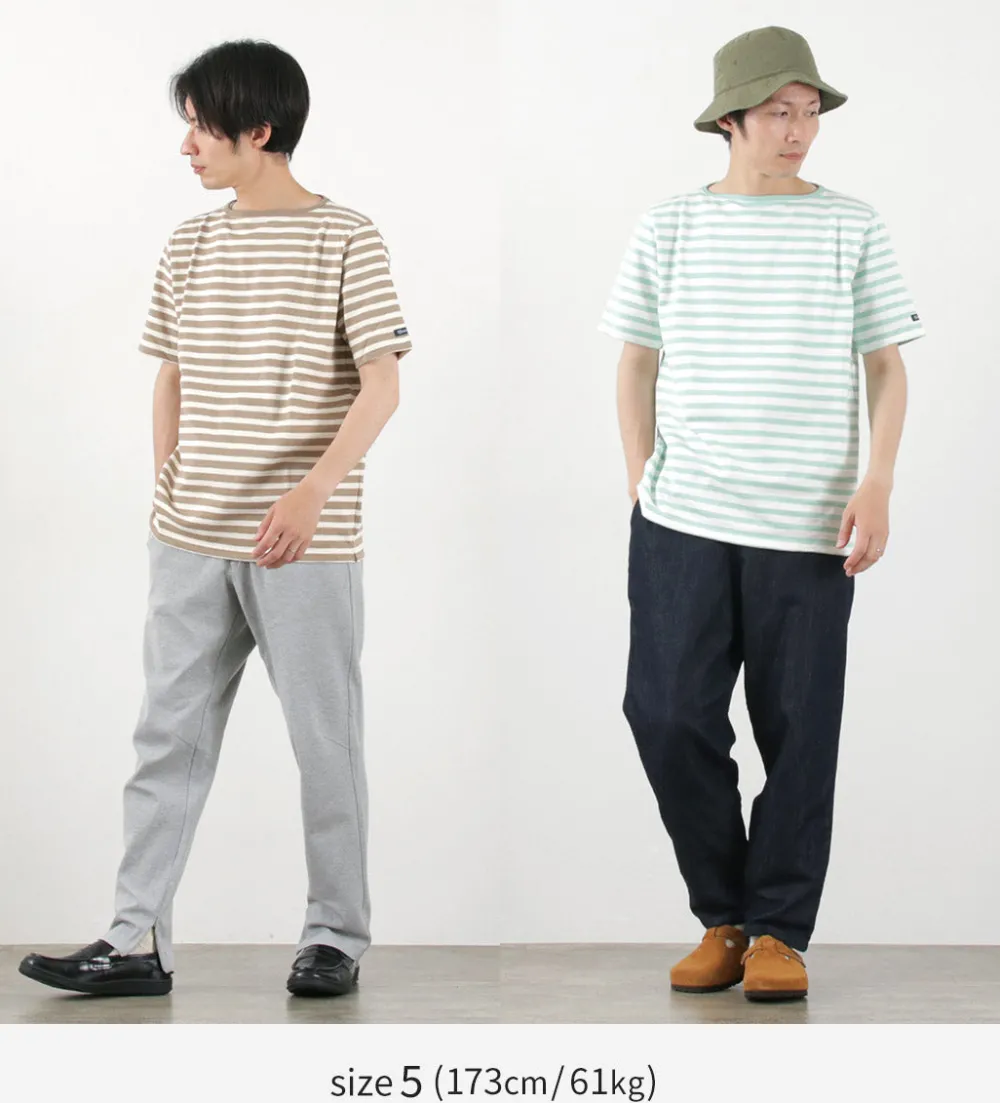 TIEASY T-Shirts^/ HDCS Boatneck Short Sleeve Striped Basque Shirt