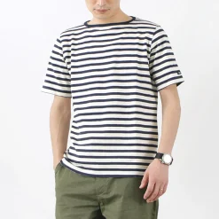 TIEASY T-Shirts^/ HDCS Boatneck Short Sleeve Striped Basque Shirt