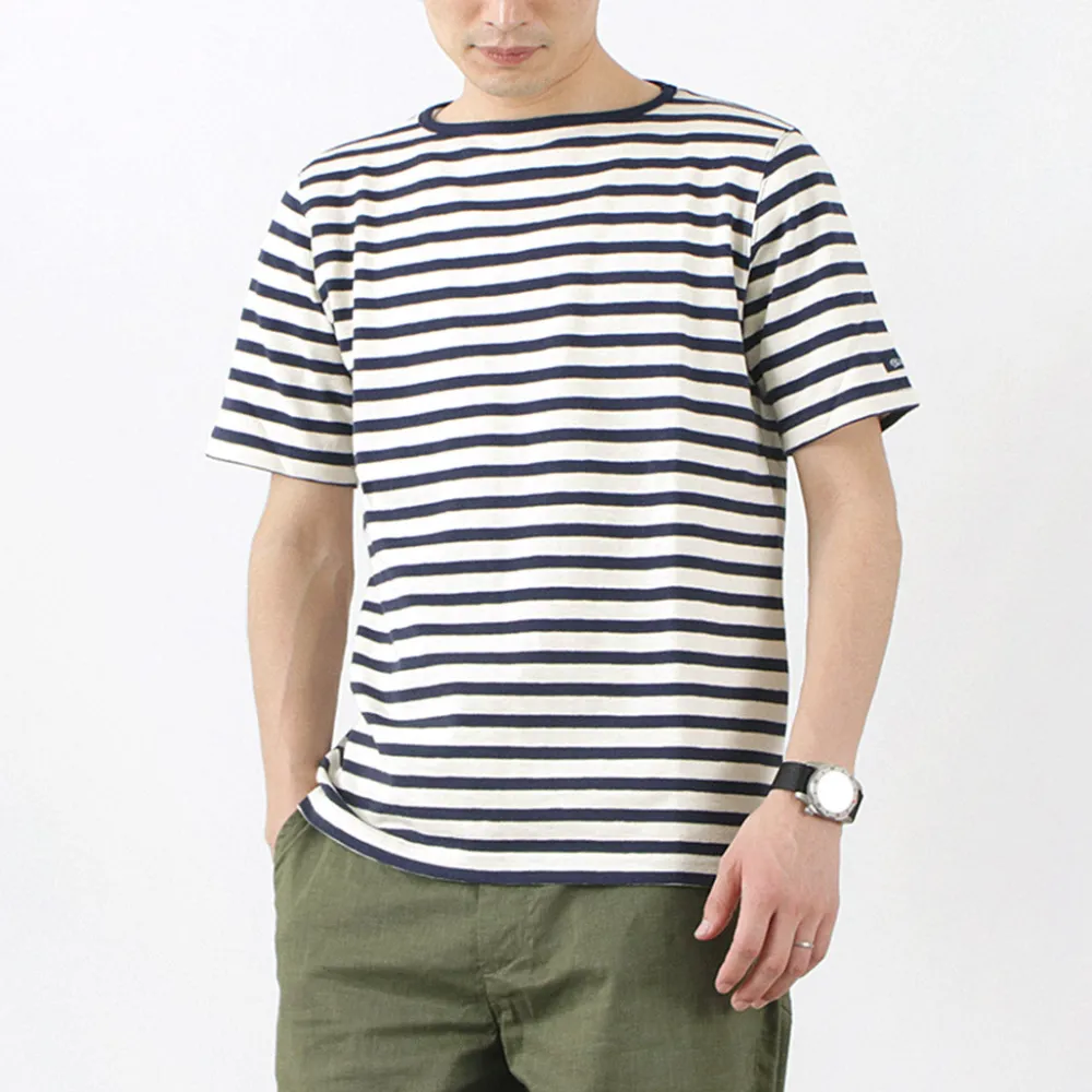 TIEASY T-Shirts^/ HDCS Boatneck Short Sleeve Striped Basque Shirt