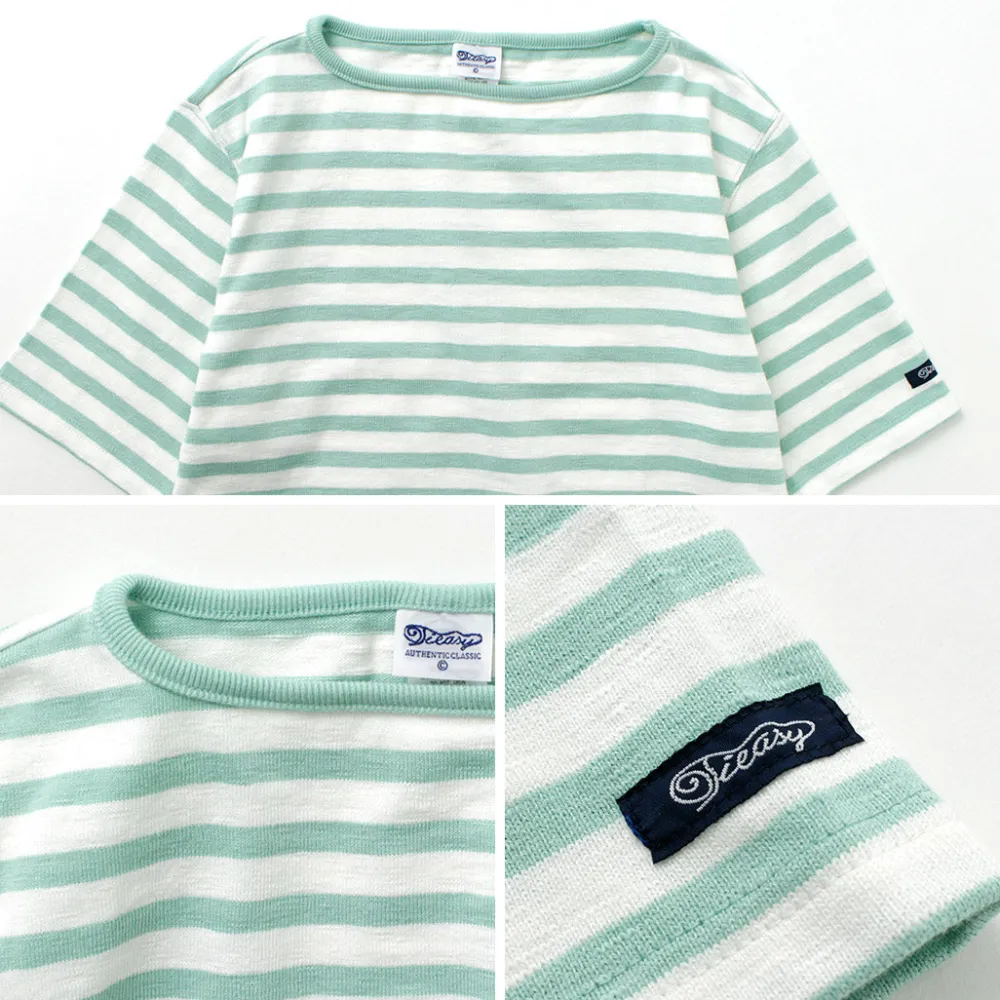 TIEASY T-Shirts^/ HDCS Boatneck Short Sleeve Striped Basque Shirt