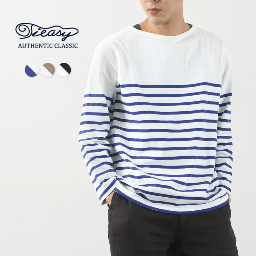 TIEASY T-Shirts^/ HDCS Katanuki striped basque shirt