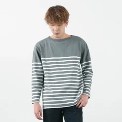 TIEASY T-Shirts^/ HDCS Katanuki striped basque shirt