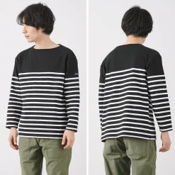 TIEASY T-Shirts^/ HDCS Katanuki striped basque shirt