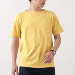 TIEASY T-Shirts^/ Summer Knit Pocket T-Shirt