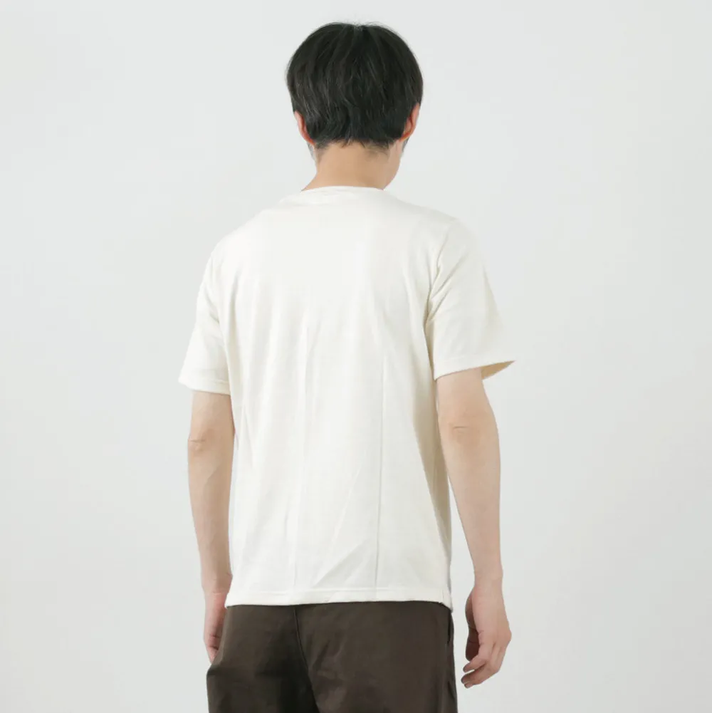 TIEASY T-Shirts^/ Summer Knit Pocket T-Shirt