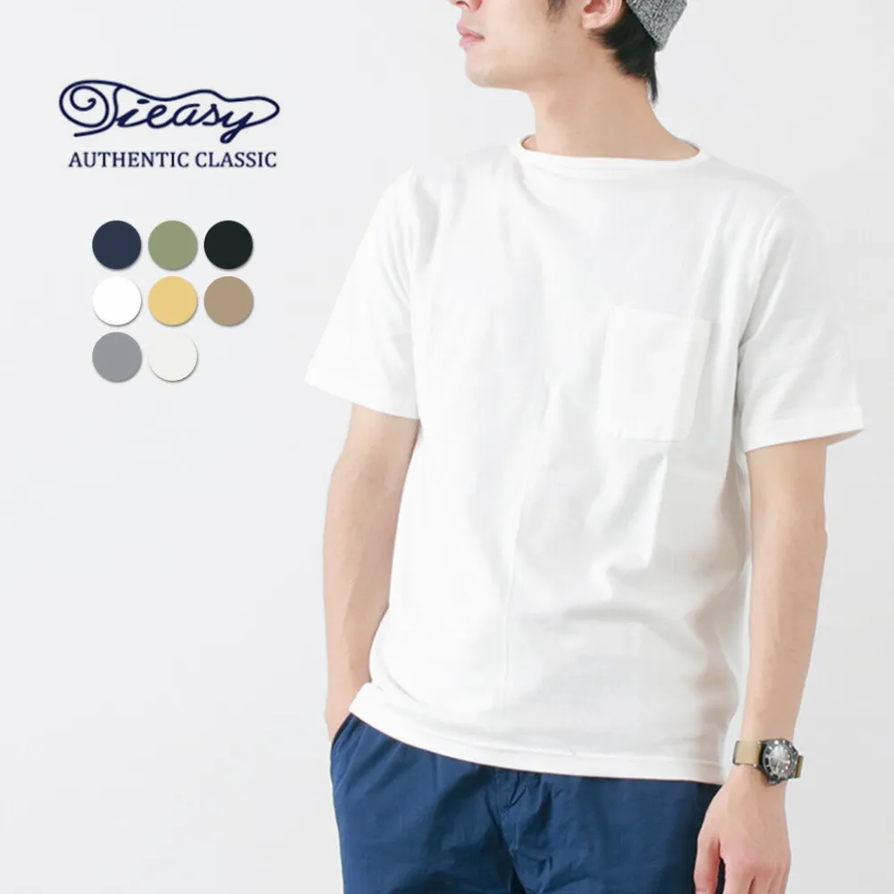 TIEASY T-Shirts^/ Summer Knit Pocket T-Shirt
