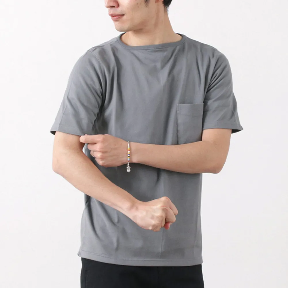 TIEASY T-Shirts^/ Summer Knit Pocket T-Shirt