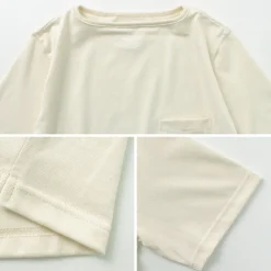 TIEASY T-Shirts^/ Summer Knit Pocket T-Shirt