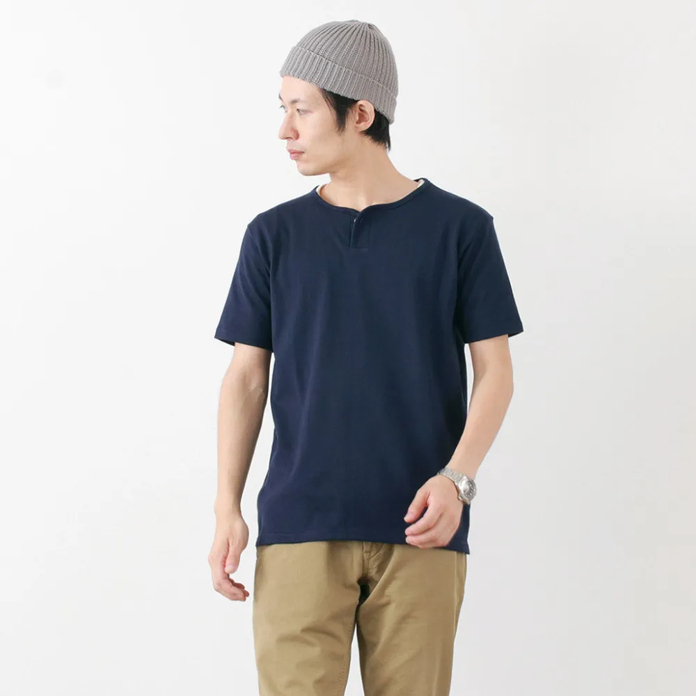 TIEASY T-Shirts^/ Summer Knits Henley Short Sleeve T-shirt